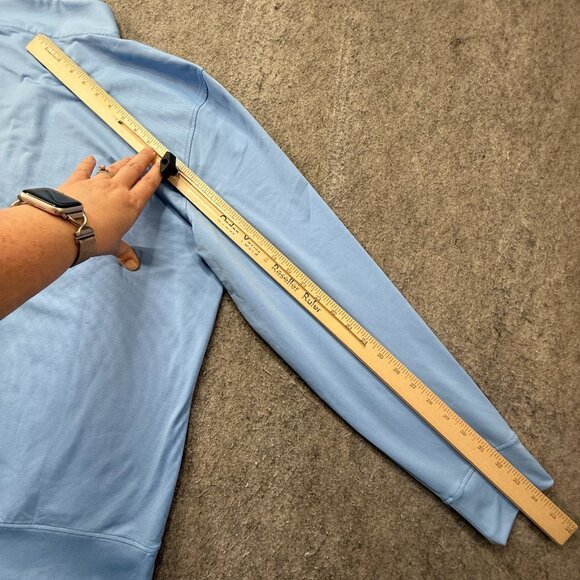 Stitch 1/4 Zip Pullover Men L Blue Performance Long Sleeve Stretch Golf Jacket - Picture 15 of 16